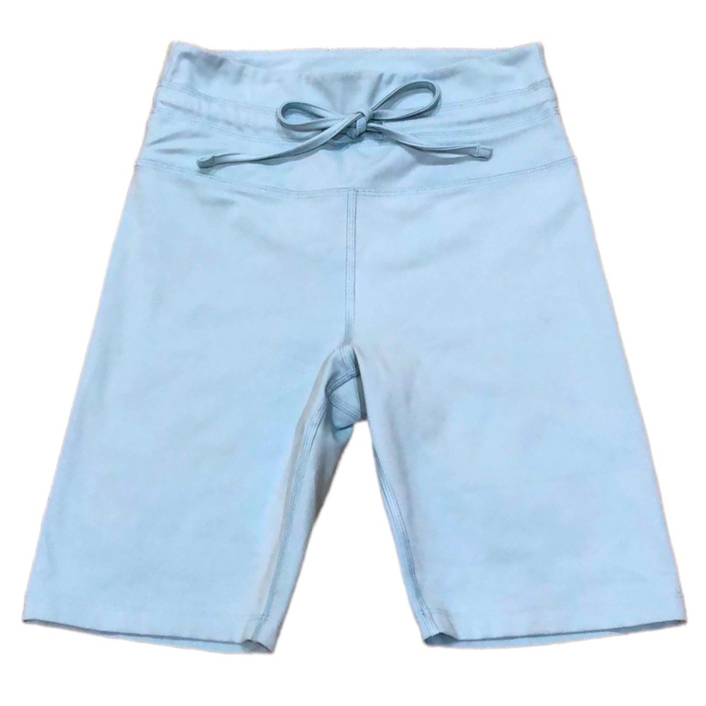 Girlfriend Collective Diana Biker Shorts Size Small Pastel Sky Blue High Waisted